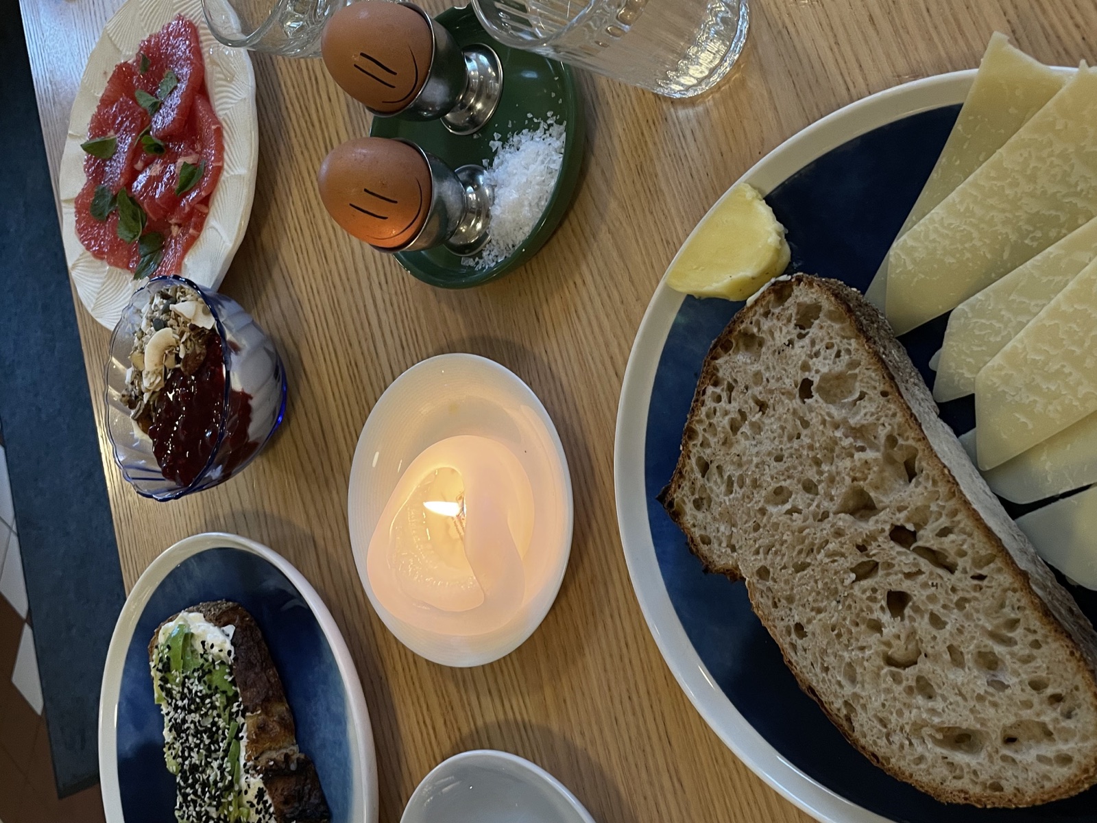Spring menu shoot on the breakfast table