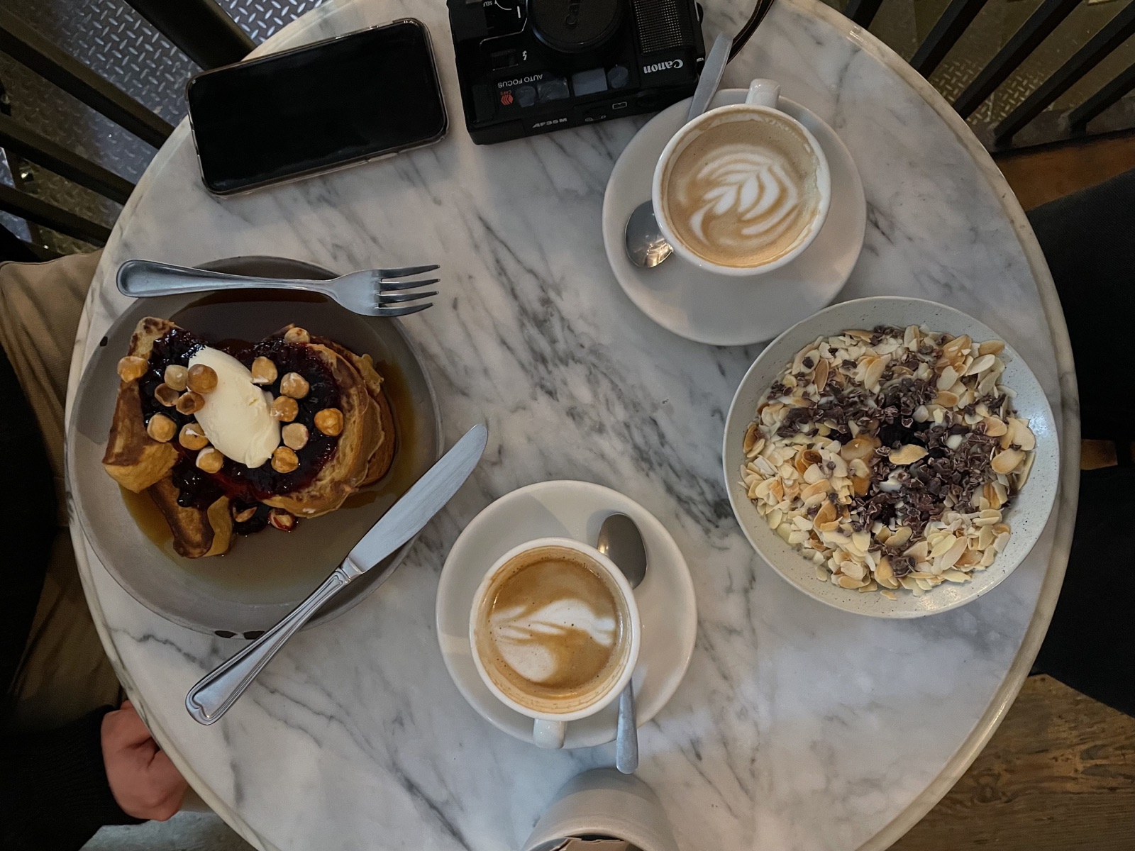 Brunch table from above
