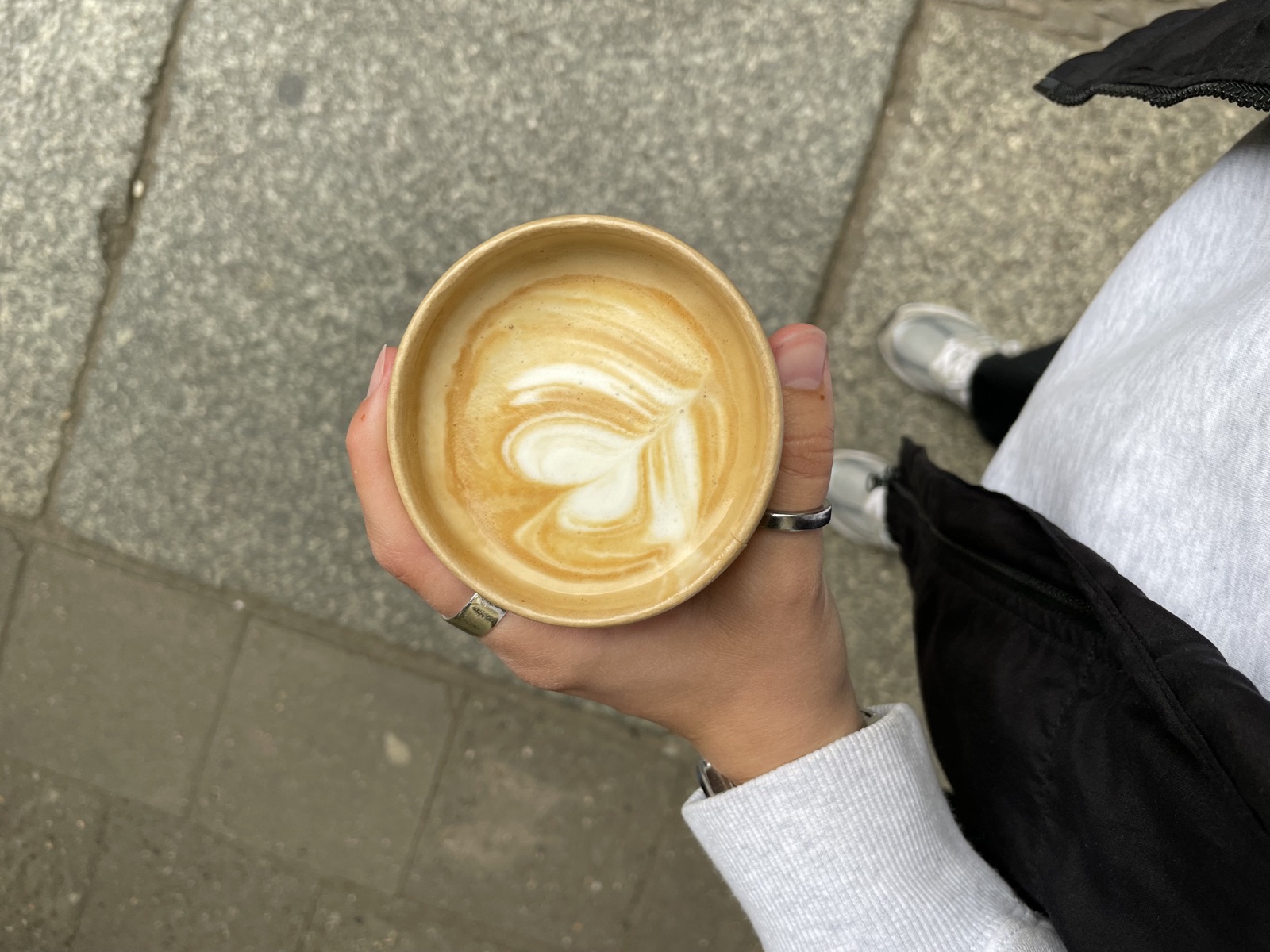 Takeaway coffee outdoors